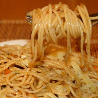 Спагетти с лечо