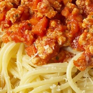 Спагетти с куриным фаршем «по-флотски»