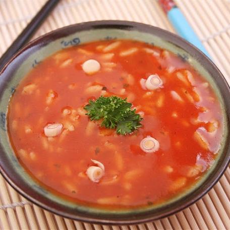 Суп томатный со свежим огурцом