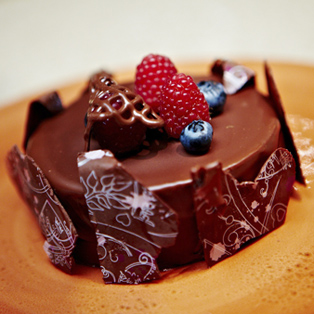 Шоколадный кекс с ганашем